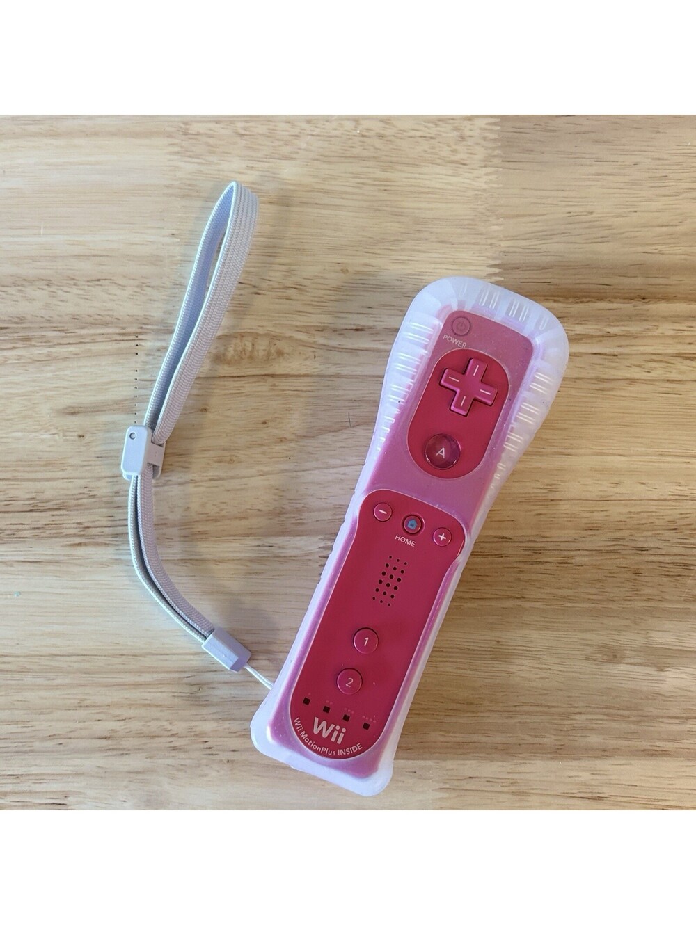 Nintendo Wii Remote Motion Plus Pink OEM Controller RVL-036 Tested Wiimote